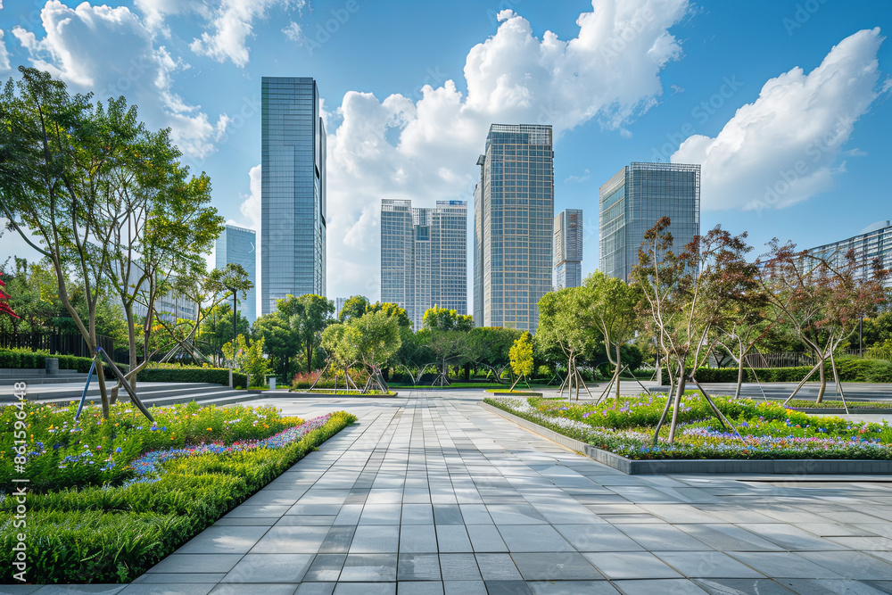 City square and skyline with modern buildings scenery City square and skyline with modern buildings scenery