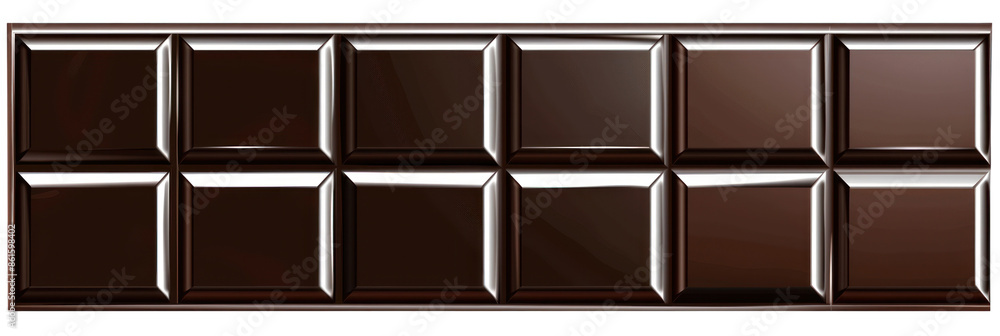 Fototapeta premium Chocolate Bar, Square, Sweetness in Dark Brown