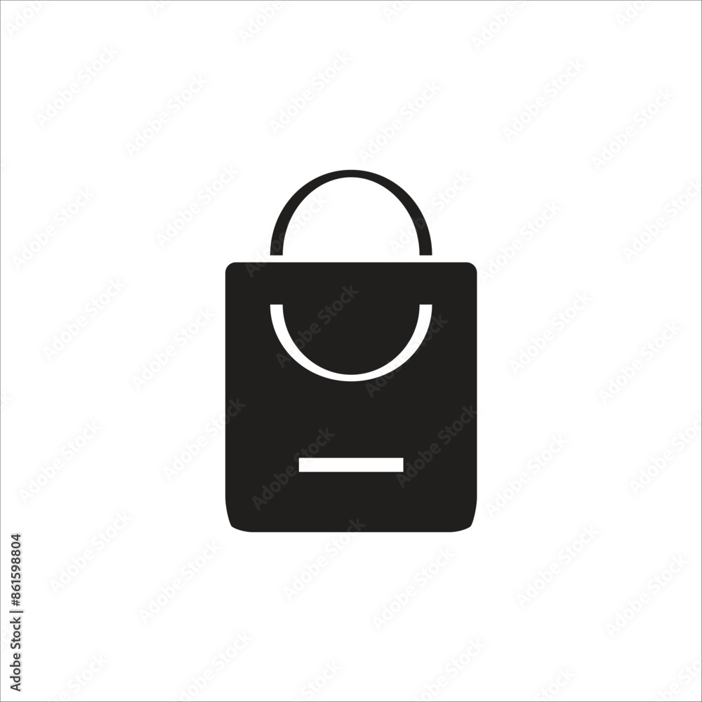 shoping bag vector icon line template shoping bag vector icon line template