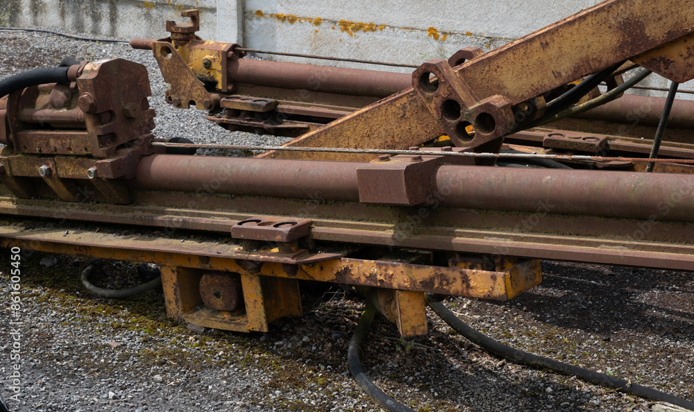 Industrial machines from an old abandoned coal mine, old and rusty. Industrial machines from an old abandoned coal mine, old and rusty.