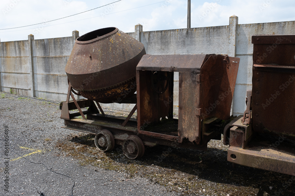 Industrial machines from an old abandoned coal mine, old and rusty. Industrial machines from an old abandoned coal mine, old and rusty.