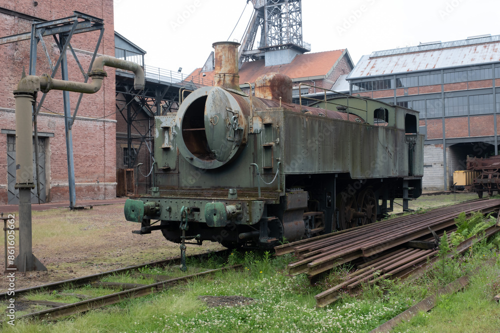Industrial machines from an old abandoned coal mine, old and rusty. Industrial machines from an old abandoned coal mine, old and rusty.