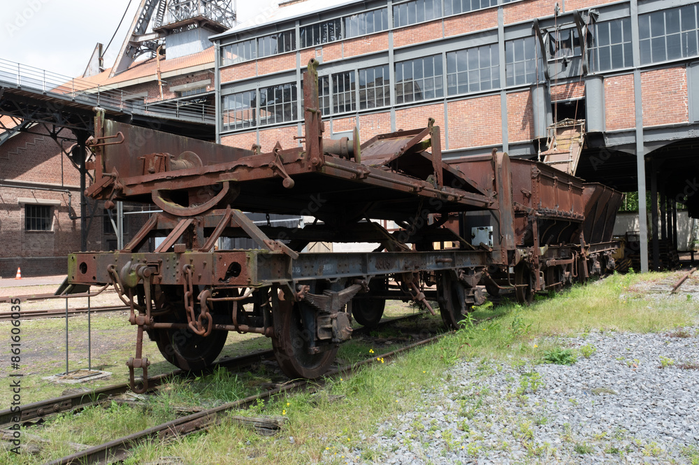 Industrial machines from an old abandoned coal mine, old and rusty. Industrial machines from an old abandoned coal mine, old and rusty.