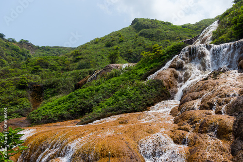 Jinguashi Waterfall near Jiufen in Taiwan photo