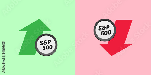 S&P 500 up and down arrow icon