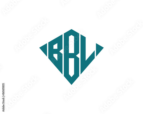 BBL logo design vector template photo