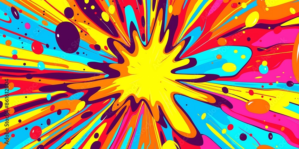 Pop Art Explosion Patterns Bold abstract background with pop art-style explosion patterns, bright colors, and dynamic shapes. Pop Art Explosion Patterns Bold abstract background with pop art-style explosion patterns, bright colors, and dynamic shapes.