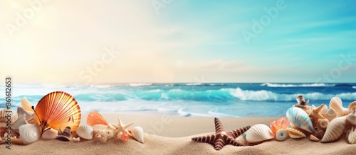 Summer beach background wit...
