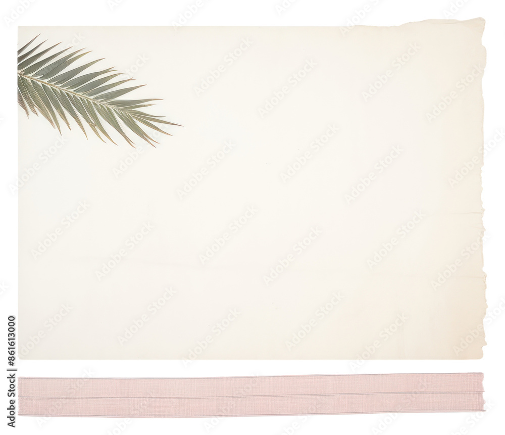 Fototapeta premium PNG Palm leaves cushion pillow linen.