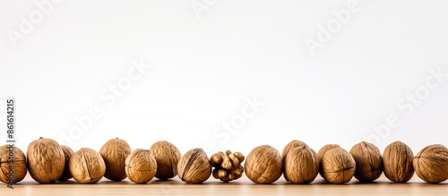 Angle view of walnuts place...