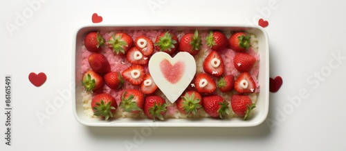Top view of a bento cake fe...