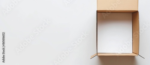 An opened box against a whi...