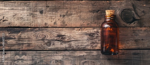 Brown glass medicine bottle...
