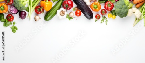 Top-down view of fresh vege...