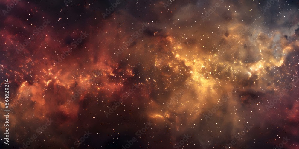 Fototapeta premium Vibrant Galaxy Background Featuring Nebula Clouds and Stars for Science and Astronomy. Concept Galaxy Background, Nebula Clouds, Stars, Science, Astronomy