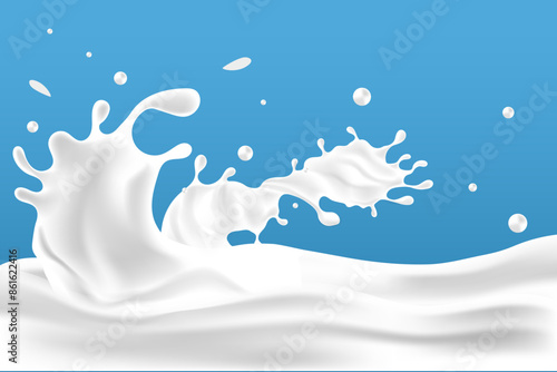 milky waves background. additional elements of milk design