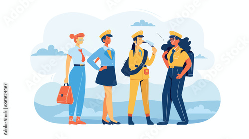 Stewardess Landing Page Template Four . Flight Attend