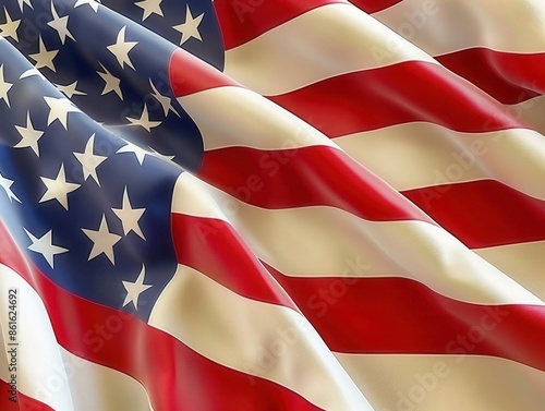 A CloseUp View of the American Flags Stars and Stripes