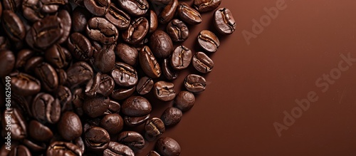 Coffee beans in a brown hue...