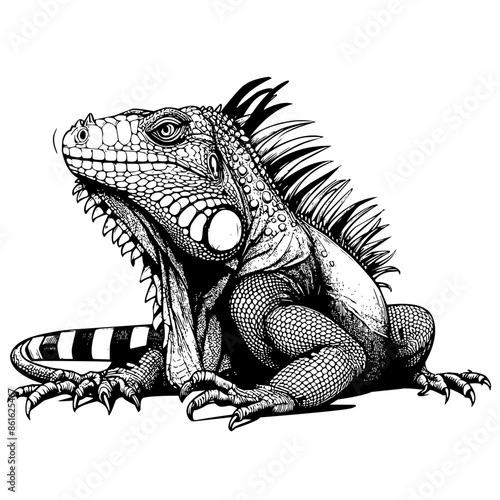 iguana lineart