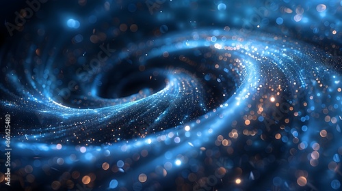 Swirling Galactic Dance of Cosmic Energies and Luminous Patterns