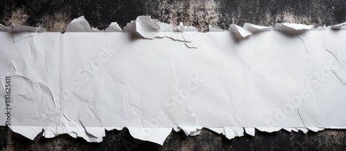 A torn white note paper att...