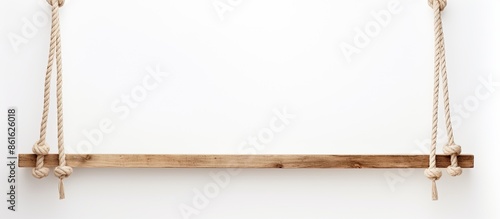 Light wooden signboard susp...