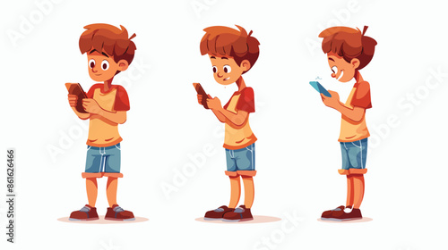 Stubborn Child Addicted To Gadgets Resists 