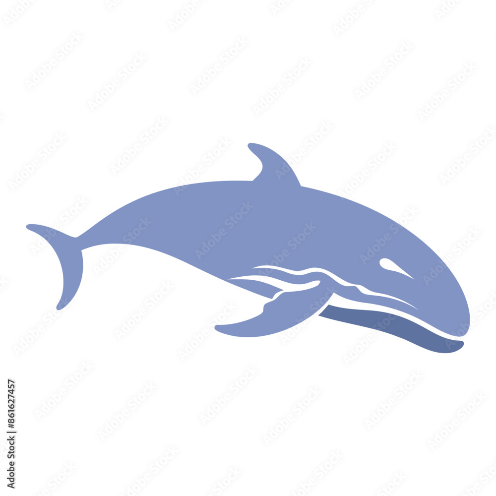 Obraz premium A blue dolphin swimming