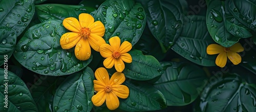Yellow flowers isolated on ...