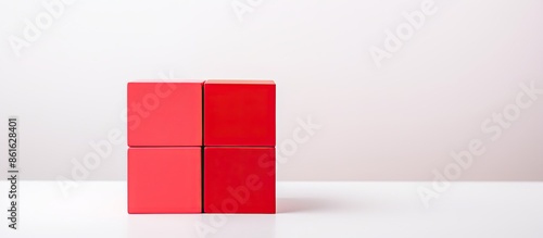 Close-up view of a red buil...