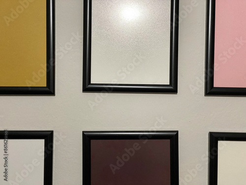 Empty Picture Frames on Wall