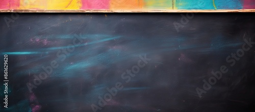 Colorful chalk placed in fr...