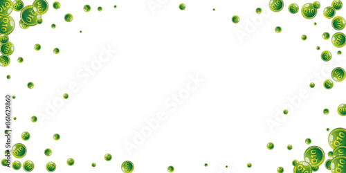 Vitamin Q10 round capsules scattered randomly.