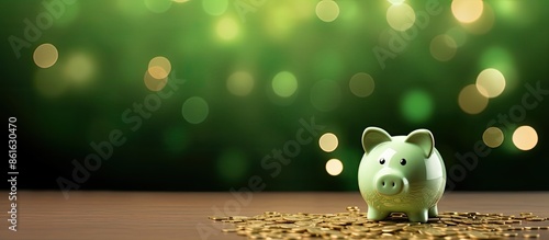 Green bokeh background with...