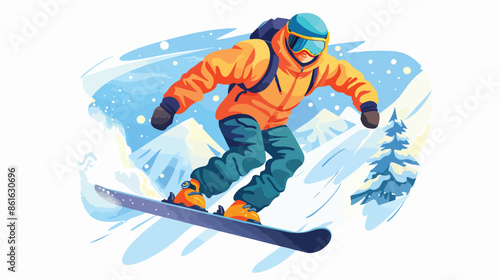 Skiing Winter Vacation Extreme Sports Landing Page 