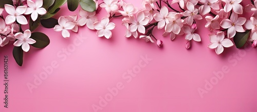 Pink background with jasmin...