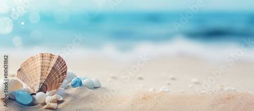 Summer beach background wit...