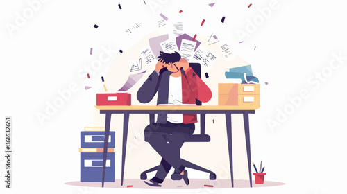 Overloaded Worker Deadline Website Landing Page. 
