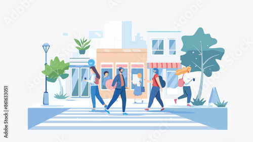 Pedestrian Crosswalk Neighborhood Behaviour Website 