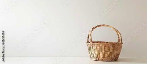 An empty basket with a whit...