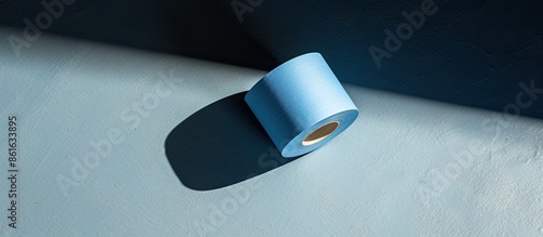 Top view of blue masking ta...