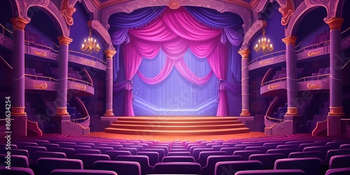 Violet Theatre Curtain photo