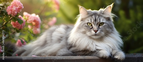 Gorgeous Siberian cat with ...