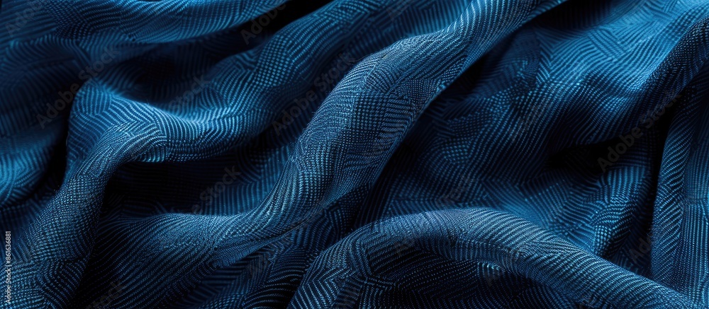 Close-up of premium blue fabric texture, suitable as a decorative background for interior design with copy space image. Close-up of premium blue fabric texture, suitable as a decorative background for interior design with copy space image.