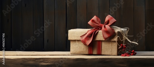 Present on a wooden manger ...