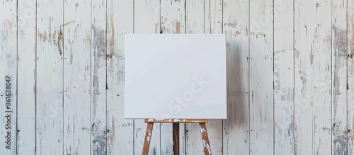 A whiteboard on a stand aga...