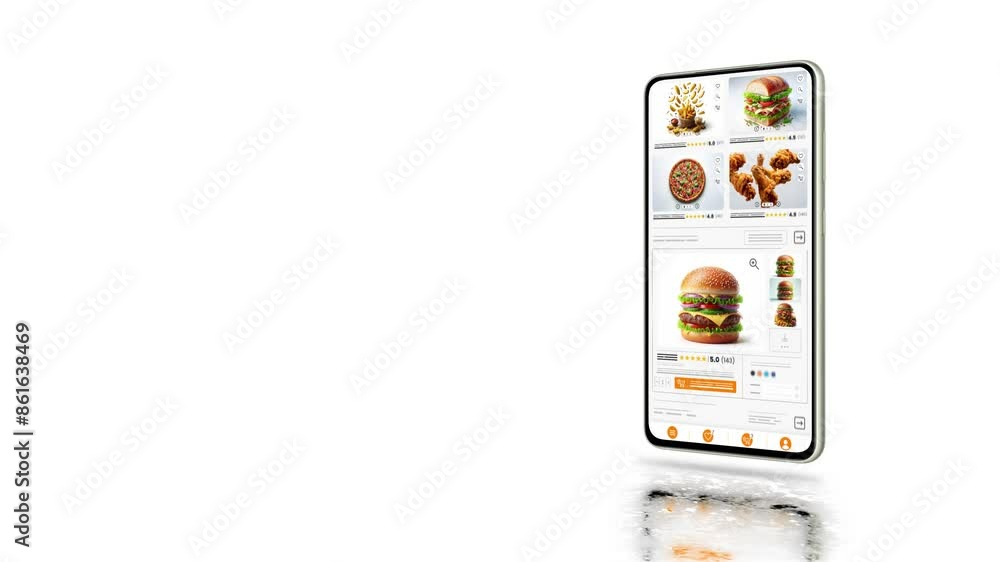 Online marketplace application and website animation. E-commerce and shopping for fast food products. Marketing, commerce and hamburger sales home page. Online marketplace application and website animation. E-commerce and shopping for fast food products. Marketing, commerce and hamburger sales home page.