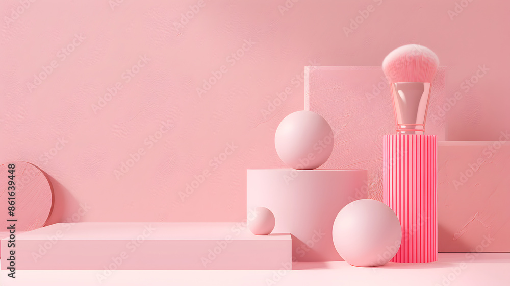 make up display, soft pastel pink colors make up display, soft pastel pink colors