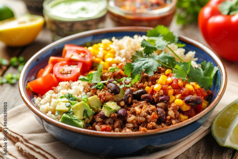 Cauliflower rice burrito bowl Cauliflower rice burrito bowl
